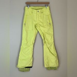 Burton Women's FLY PT Blue Snowboarding Pants Dryride Size Small‎ Yellow